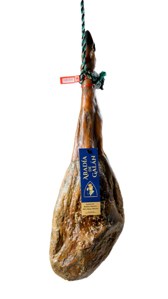 jamón ibérico de bellota 50% abadía de galán de extremadura