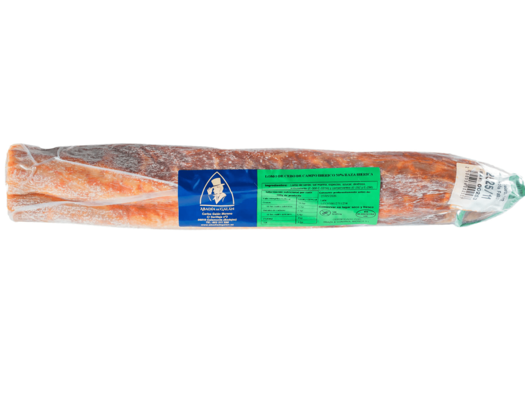 lomo de cebo de campo ibérico 50% raza ibérica abadía de galán extremadura