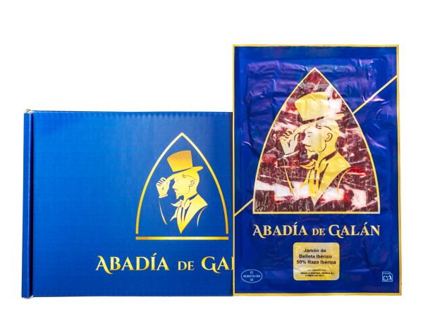 pack jamón de bellota ibérico 50% raza ibérica abadía de galán extremadura
