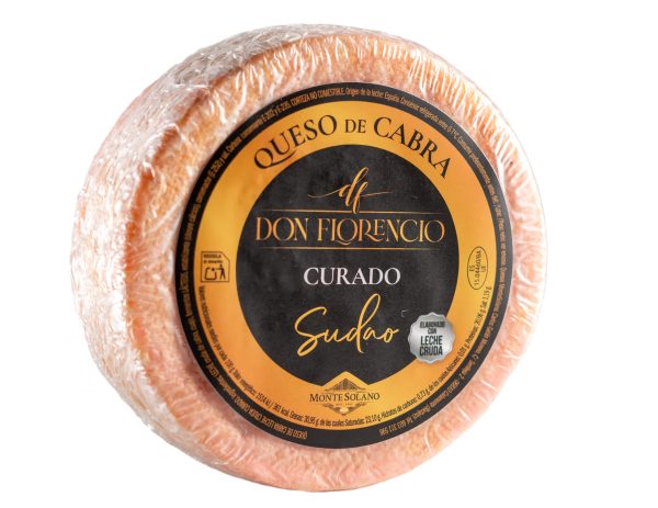 Queso de cabra artesano sudao Don Florencio de Montesolano en formato de pieza entera de 900g